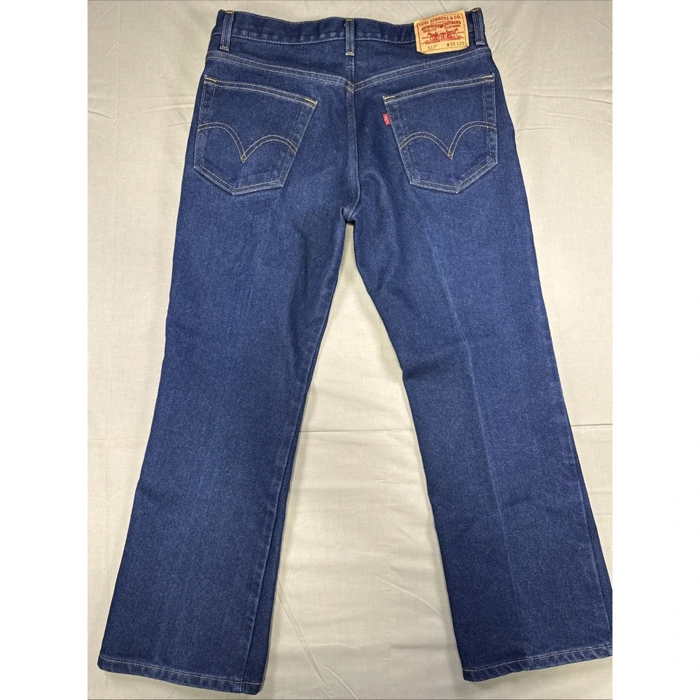 Levi's 517 Boot Cut Jeans 517 Dark wash Denim Men's 36 x 29 Y2K
